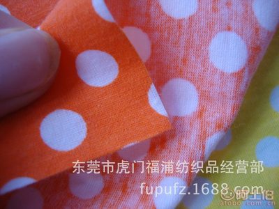 F003針織汗布 彈力圓點(diǎn)印花引領(lǐng)潮流，熒光色系點(diǎn)亮?xí)r尚