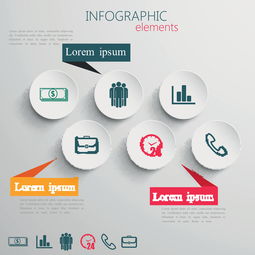 白色圖標 信息圖標在商務金融與咨詢服務中的設計元素